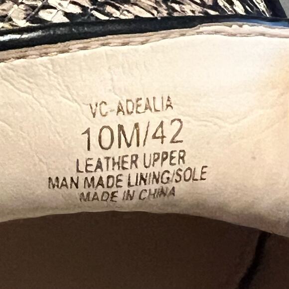 Vince Camuto Adealia Loafers Size 10M Snake Print Leather Flats Dress Shoes - Picture 10 of 11